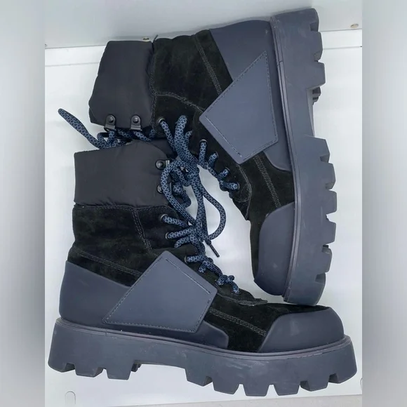 Franco Sarto Balinhike Suede Water Resistant Combat Boots Women’s Size 8.5 - Picture 4 of 10